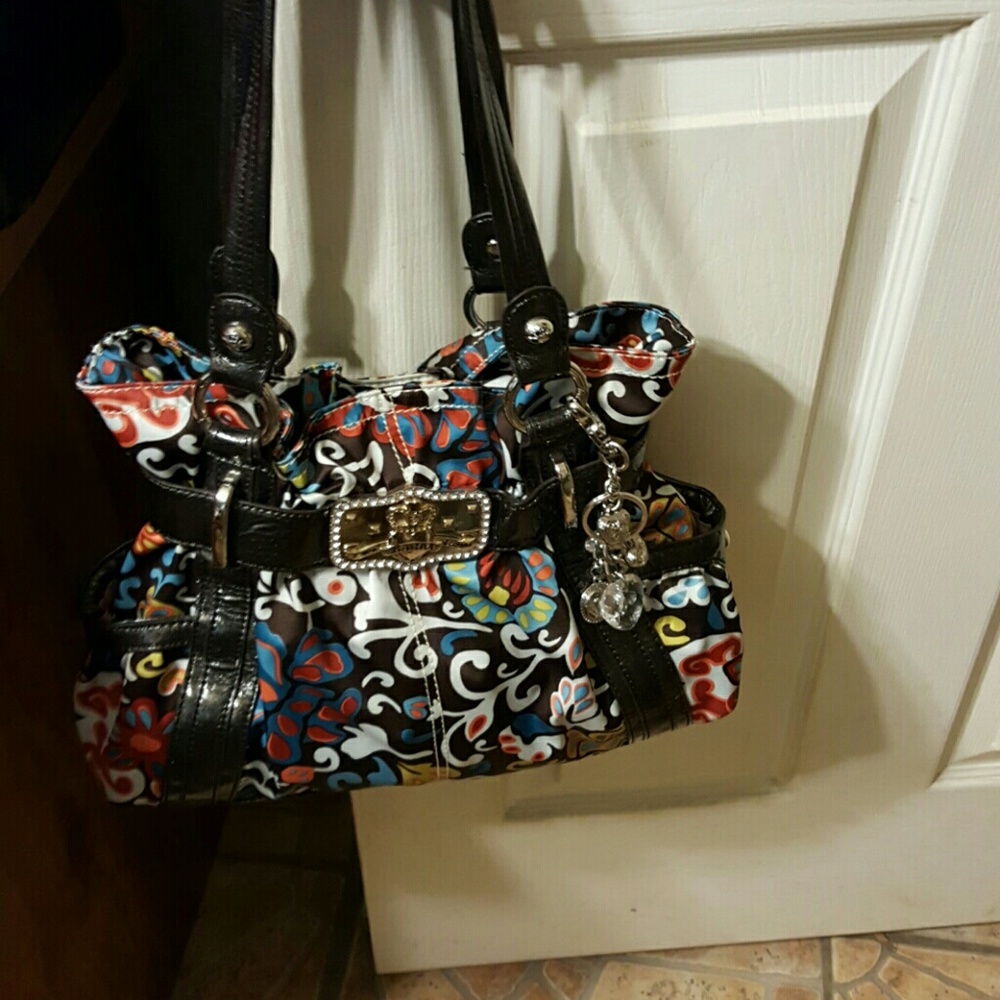 Pretty floral Kathy Van Zeeland shoulder bag